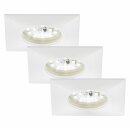 3 x Briloner LED Einbauleuchte eckig Weiß IP44 3 x...