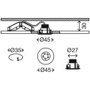 Briloner LED Einbauleuchte rund Weiß starr IP44 1,8W 150lm warmweiß 3000K 110°