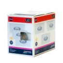 3 x Briloner LED Einbauleuchte eckig Weiß starr...