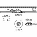 Briloner LED Einbauleuchte rund Anthrazit IP23 schwenkbar 5W Modul 400lm warmweiß 3000K 110°