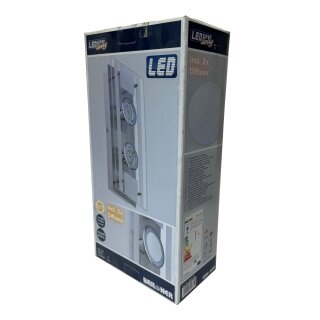 Briloner LED Deckenleuchte Purista Nickel matt 36,5cm 2 x 5W GU10 800lm Warmweiß 3000K