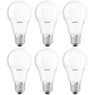 6 x Osram LED Star Classic A Birnenform 5W = 40W E27 matt kaltweiß 4000K