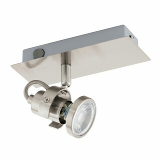 Eglo LED Wandlampe Deckenleuchte Tukon 3 Nickel-matt 3,3W GU10 240lm warmweiß 3000K Schalter