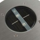4 x Ranex LED Solar Bodeneinbaustrahler rund Edelstahl IP67 0,12W Neutralweiß 4000K befahrbar Sensor