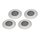 4 x Ranex LED Solar Bodeneinbaustrahler rund Edelstahl IP67 0,12W Neutralweiß 4000K befahrbar Sensor
