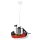 Pendelleuchte Kinderlampe Sparrow Piratenschiff Weiß max. 15W E27 kürzbar