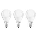 3 x Osram LED Leuchtmittel Classic Tropfen 5,5W = 40W E14 matt 470lm warmweiß 2700K