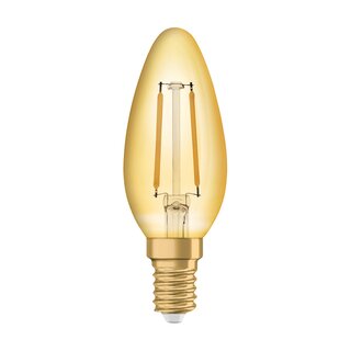 Osram LED Filament Kerze Vintage 1906 1,4W = 13W E14 Gold gelüstert 120lm warmweiß 2500K