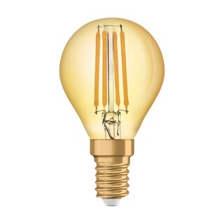 Osram LED Filament Tropfen Vintage 1906 2,5W = 22W E14 Gold gelüstert 225lm extra warmweiß 2500K