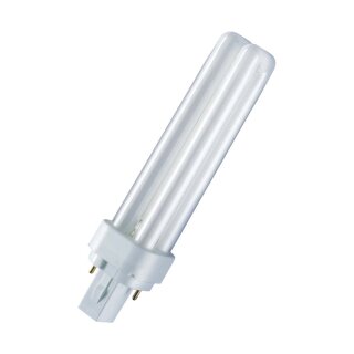 Osram Eco Kompaktleuchtstofflampe Dulux D 23W = 26W/830 G24d-3 2P 1750lm warmweiß 3000K