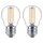 2 x Philips LED Filament Leuchtmittel Tropfen P45 4,3W = 40W E27 klar 470lm warmweiß 2700K