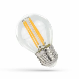 Spectrum LED Filament Leuchtmittel Tropfen 5,5W = 60W E27 klar 660lm warmweiß 2700K 300°