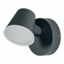 Ledvance LED Außenleuchte Wandlampe Endura Style Midi Spot Schwarz IP44 12,5W 800lm Warmweiß 3000K schwenkbar