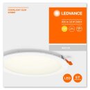 Ledvance LED Einbaupanel Downlight Slim Ø23cm Weiß 22W 2000lm Warmweiß 3000K