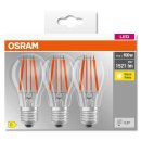 3 x Osram LED Filament A60 Birnen 11W = 100W E27 klar 1521lm Warmweiß 2700K