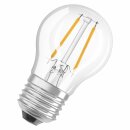 6 x Osram LED Filament Leuchtmittel Tropfen P45 2,5W = 25W E27 klar 250lm Neutralweiß 4000K