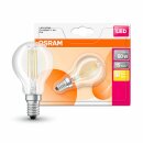 6 x Osram LED Filament Leuchtmittel Tropfen 6,5W = 60W E14 klar 806lm warmweiß 2700K 300°