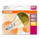 6 x Osram LED Leuchtmittel Birnenform Kopfspiegellampe Mirror 7W fast 60W E27 Gold warmweiß 2700K