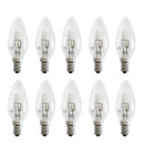 10 x Kerze Eco Halogen Glühbirne 28W = 40W / 35W E14 Glühlampe warmweiß dimmbar