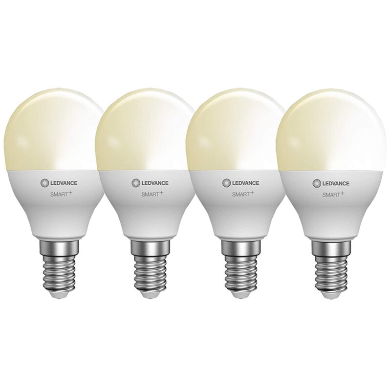 4 X Ledvance LED Smart+ Tropfen 5W = 40W E14 Matt 470lm Warmweiß 2700