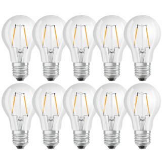 10 x Osram LED Filament Leuchtmittel Birnenform 2,2W = 25W E27 klar 250lm warmweiß 2700K DIMMBAR