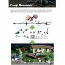 2 x Easy Connect Anschlussstecker T-Verbinder IP67 Schwarz 2 Ausgänge
