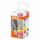 6 x Osram LED Filament Leuchtmittel Tropfen 2,8W = 25W E14 klar 250lm warmweiß 2700K DIMMBAR