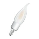 6 x Osram LED Filament Leuchtmittel Windstoß Kerze 4,5W = 40W E14 matt warmweiß 2700K DIMMBAR