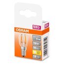 Osram LED Filament Röhre Kühlschranklampe T26 1,6W = 5W E14 klar 50lm extra warmweiß 2400K 320°