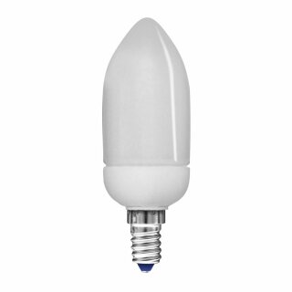 Negawatt ESL Energiesparlampe Kerze 5W = 25W E14 matt 200lm warmweiß 2700K