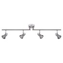 Brilliant Halogen Deckenlampe Spots Jupp Chrom 4 x 50W GU10 Halogen 1280lm warmweiß 2800K schwenkbar