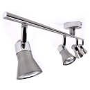 Brilliant Halogen Deckenlampe Spots Jupp Chrom 4 x 50W GU10 Halogen 1280lm warmweiß 2800K schwenkbar