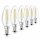 6 x Bellalux LED Filament Leuchtmittel Kerze 4W = 40W E14 klar 470lm warmweiß 2700K