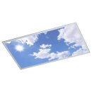 Wofi LED Deckenleuchte Aufbaupanel Liv Silber Himmel 120x60cm 50W 4000lm CCT 2800K-6800K Dimmbar mit Fernbedienung