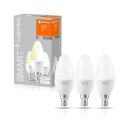 3 x Ledvance LED Smart+ Kerze 4,9W = 40W E14 matt 470lm...