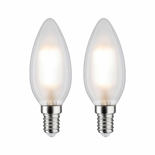 2 x Paulmann LED Filament Kerzen 5W = 40W E14 matt 470lm warmweiß 2700K