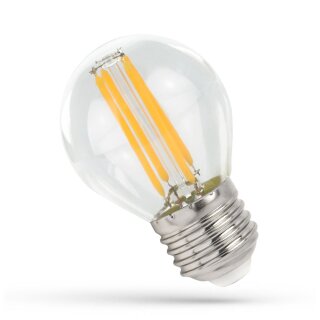 Spectrum LED Filament Leuchtmittel P45 Tropfen 5,5W E27 klar 700lm Neutralweiß 4000K