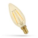 Spectrum LED Filament Leuchtmittel Kerze 4,9W E14 Gold...