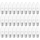 30 x Osram LED Leuchtmittel Base Classic B Kerzen 5,7W = 40W B22d matt 470lm warmweiß 2700K