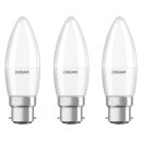 30 x Osram LED Leuchtmittel Base Classic B Kerzen 5,7W = 40W B22d matt 470lm warmweiß 2700K