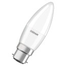 30 x Osram LED Leuchtmittel Base Classic B Kerzen 5,7W = 40W B22d matt 470lm warmweiß 2700K