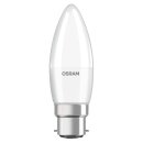 30 x Osram LED Leuchtmittel Base Classic B Kerzen 5,7W = 40W B22d matt 470lm warmweiß 2700K