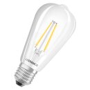 4 x Ledvance LED Smart+ Filament Edison ST64 6W = 60W E27 klar 806lm warmweiß 2700K Dimmbar App Google Assistant WiFi