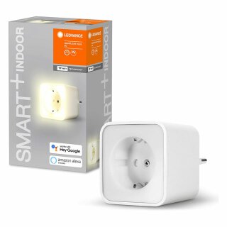 Ledvance Smart+ Plug Steckdose & Nachtlicht Weiß Energiezähler App Google Alexa WiFi