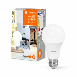 Ledvance LED Smart+ Sun@Home Birne A60 9W = 40W E27 matt 750lm TW 2200-5000K Dimmbar App Google Alexa WiFi