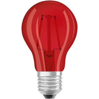 Osram LED Filament Leuchtmittel Star Classic A Decor Birne 1,6W E27 FS 136lm 3000K Rot