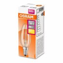 Osram LED Filament Leuchtmittel Star Classic Kerze 6,5W = 60W E14 klar 806lm warmweiß 2700K