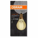 Osram LED Filament P45 Tropfen Vintage 1906 2,5W = 22W E14 Gold extra warmweiß 2400K