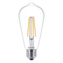 Philips LED Filament Leuchtmittel Edison ST64 7W = 60W E27 klar 806lm warmweiß 2700K