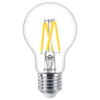 Philips LED Filament A60 Birnenform 3,4W = 40W E27 klar 470lm WarmGlow 2200K - 2700K DIMMBAR